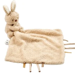 Nattou Doudou Câlin Couverture Lapin Bouclette Teddy Beige