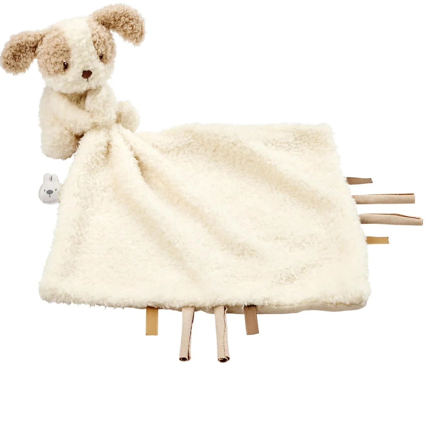 Nattou Doudou Câlin Couverture Chien Bouclette Teddy Ecru