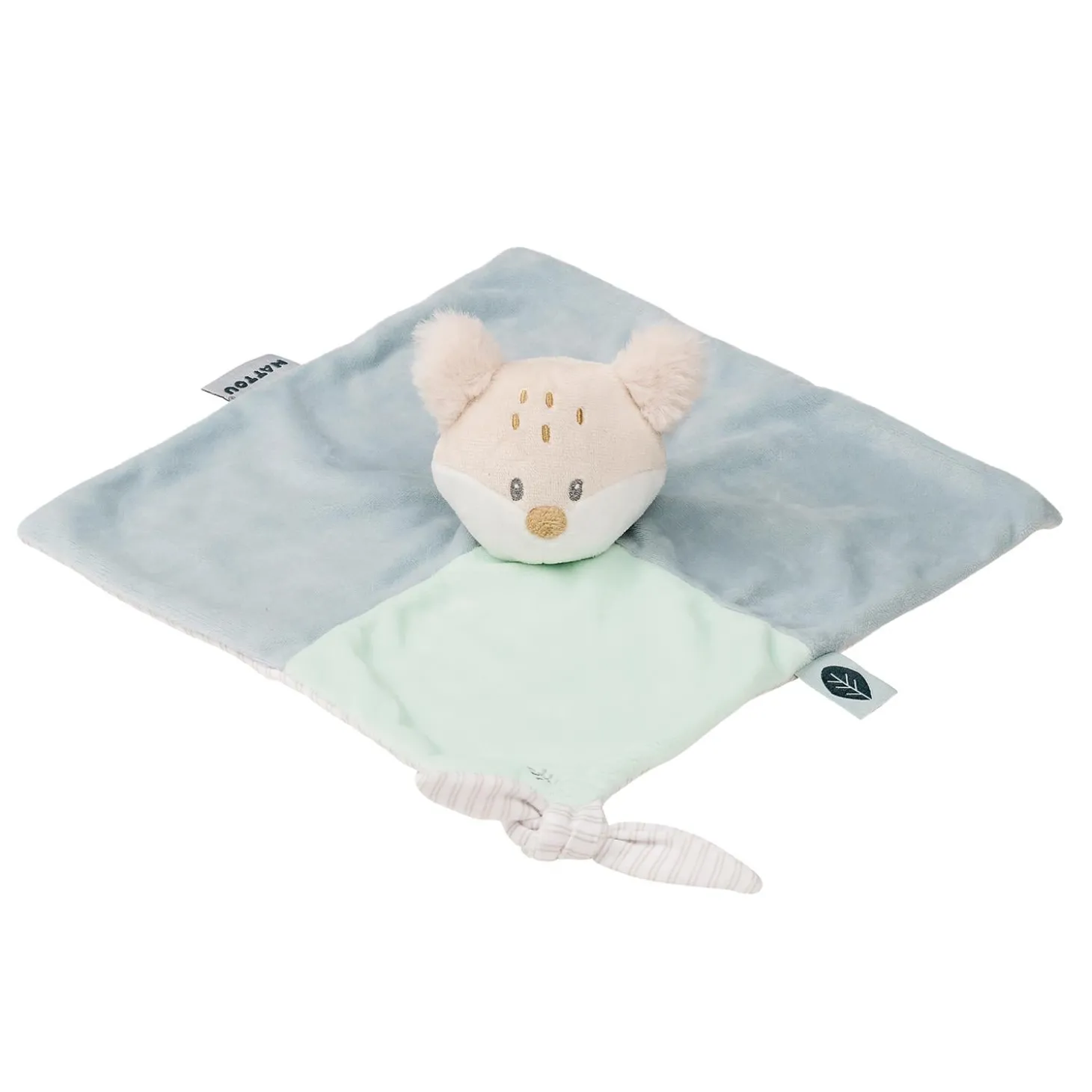 Nattou Doudou renard Flo Vert-Bleu