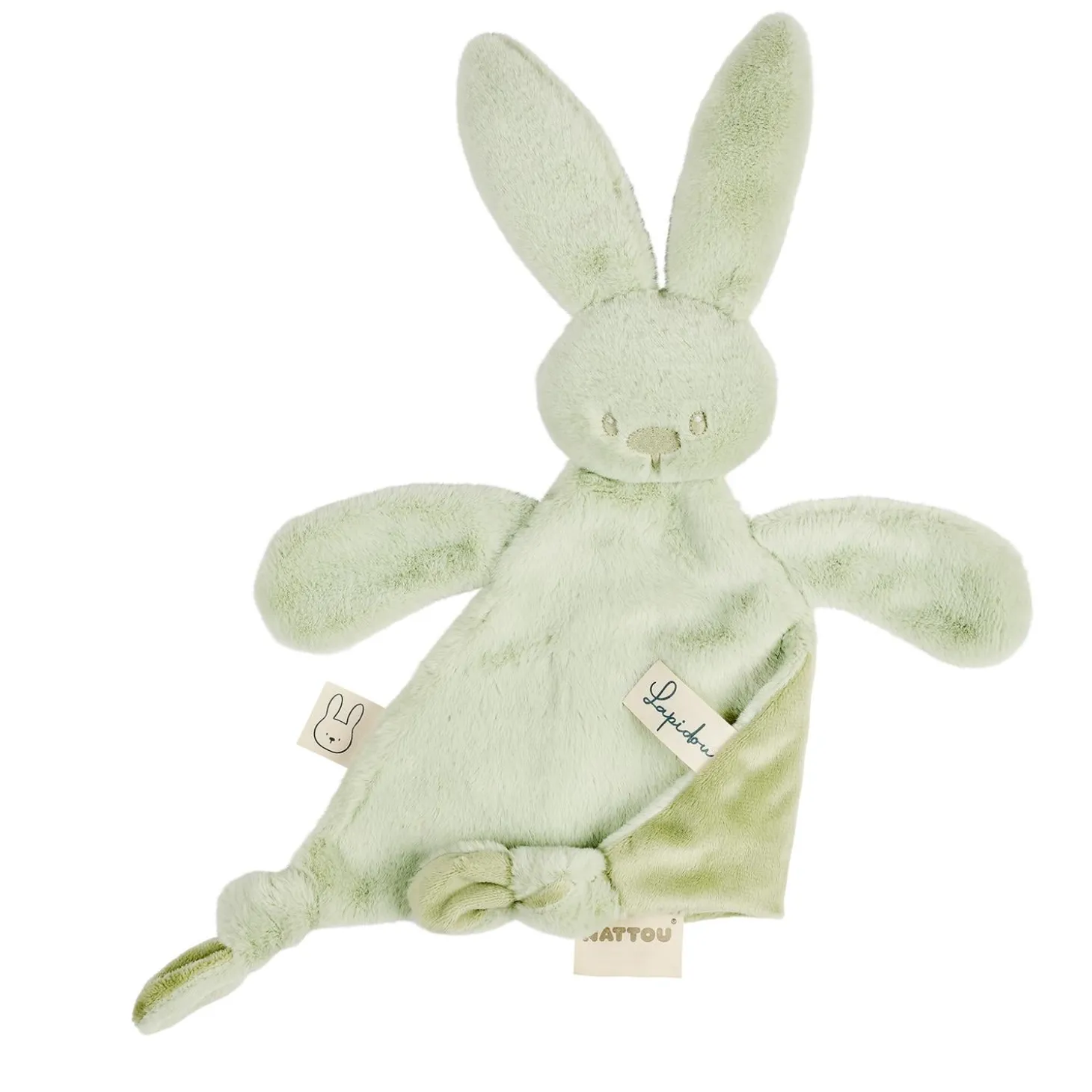 Nattou Doudou triangle Toudous Lapidou Vert tilleul