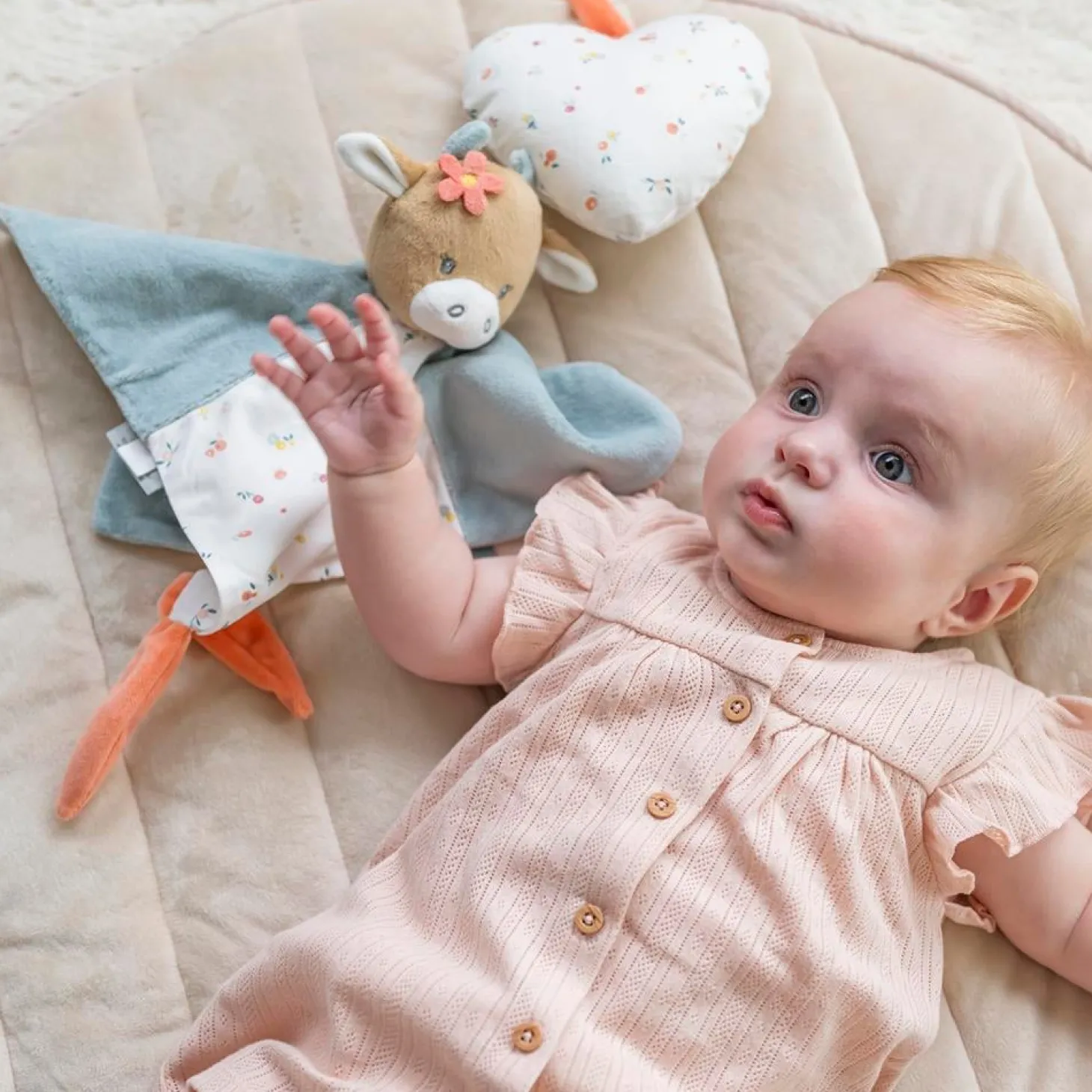 Nattou Doudou vache Mila, Zoé et Lana Beige