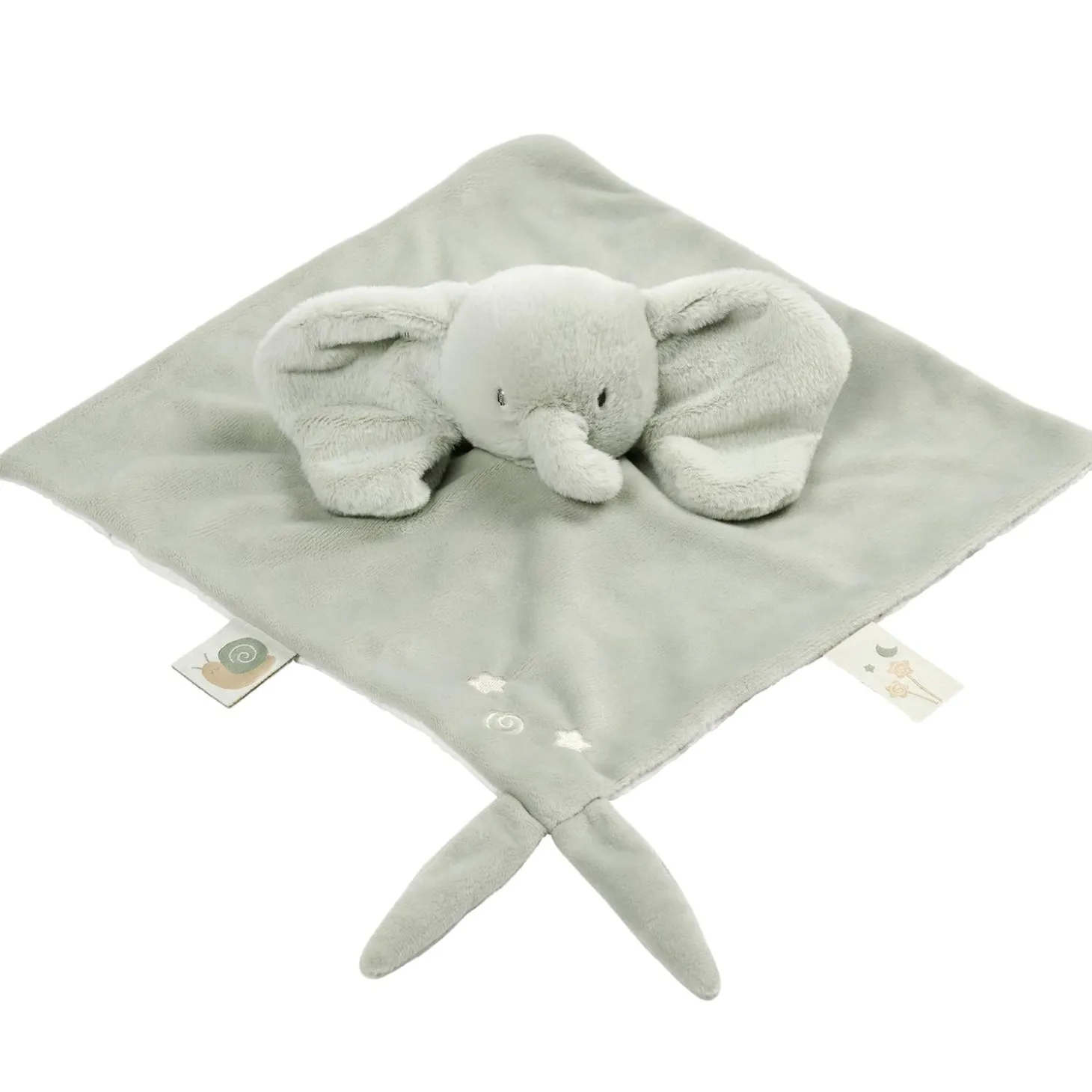 Nattou Doudou Velours Loulou Éléphant Vert tilleul