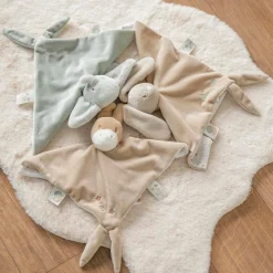 Nattou Doudou Velours Loulou Éléphant Vert tilleul