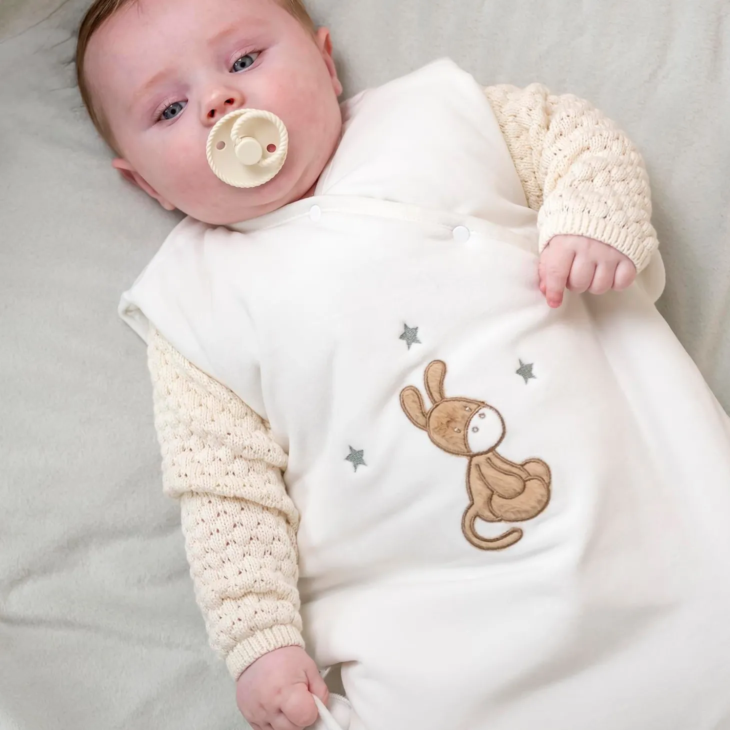 Nattou Gigoteuse Velours Tog 2.5 Loulou Ecru 70 cm / 0-6 mois
