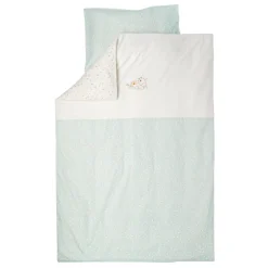 Nattou                    Housse de couette et taie d'oreiller    Bleu
