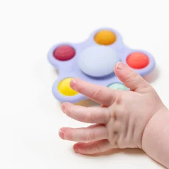 Nattou                    Jouet Spinner pop it Silicone    Mauve