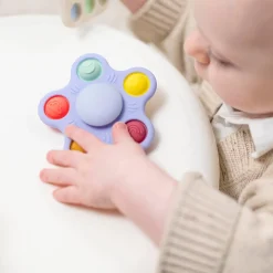 Nattou                    Jouet Spinner pop it Silicone    Mauve