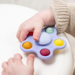 Nattou                    Jouet Spinner pop it Silicone    Mauve