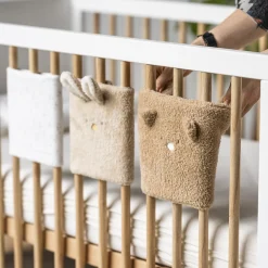 Nattou Lot de 6 Protège Barreaux Teddy Blanc/Beige/Caramel