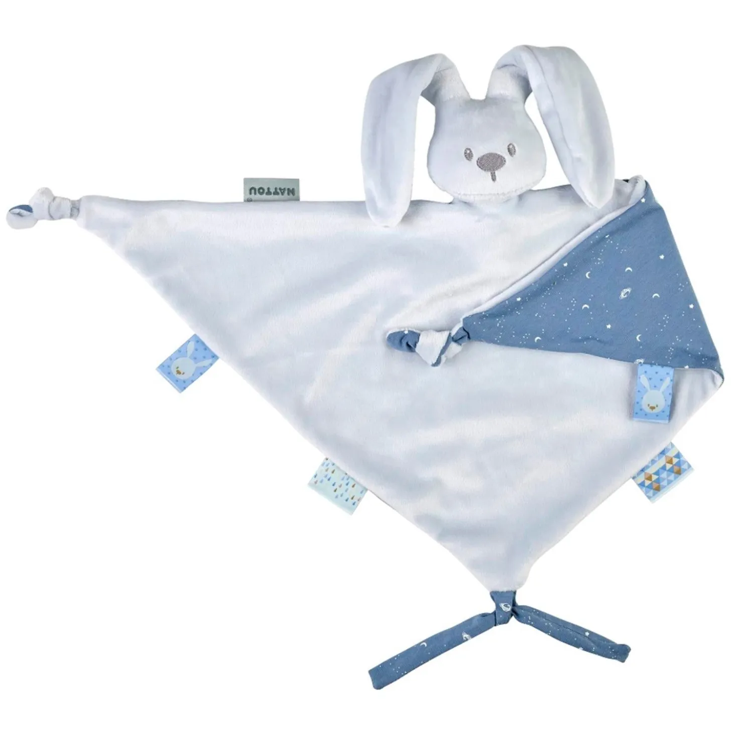 Nattou Maxi doudou Lapidou Glow Bleu