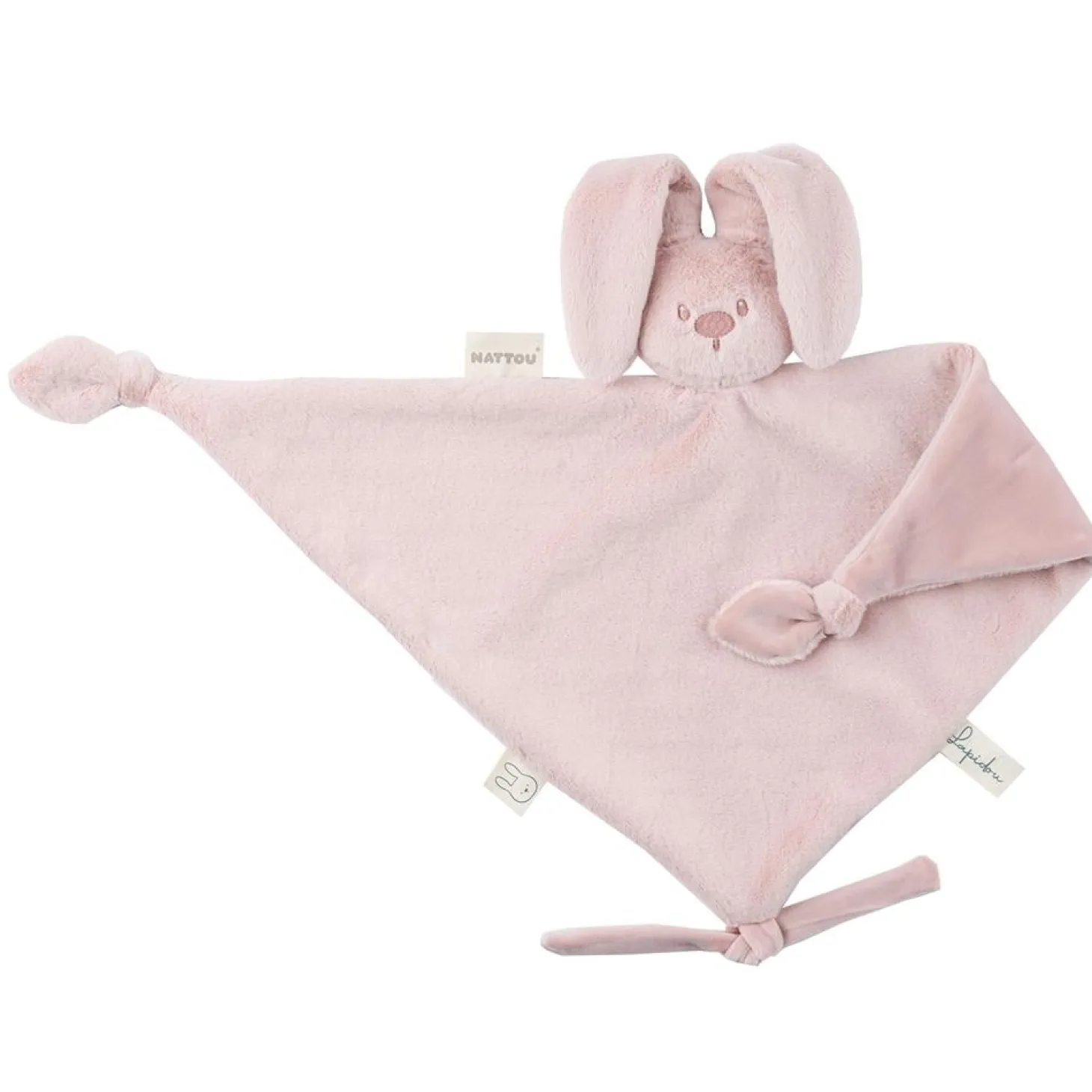 Nattou Maxi-doudou Lapidou Toudous Rose Poudré