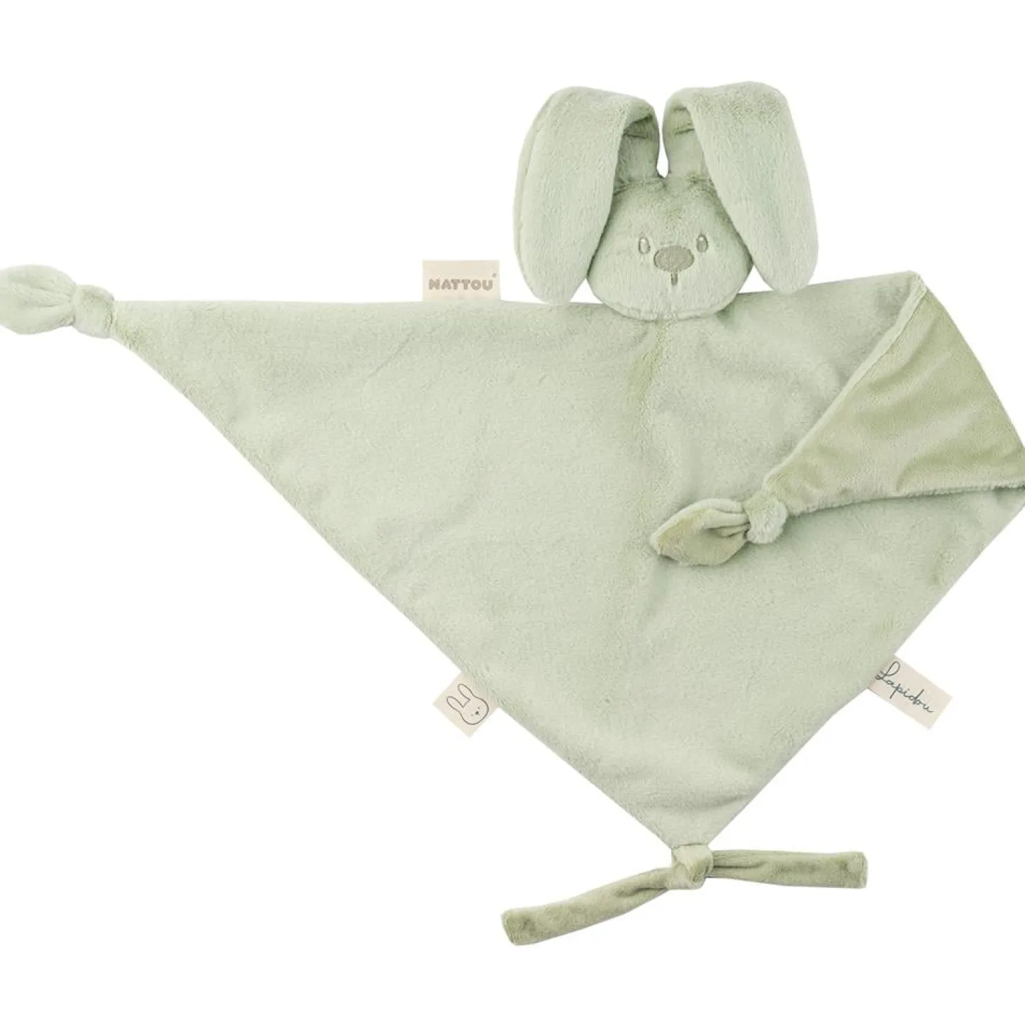 Nattou Maxi-doudou Lapidou Toudous Vert Tilleul