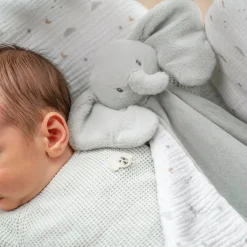 Nattou Maxi Doudou Loulou Éléphant Vert tilleul