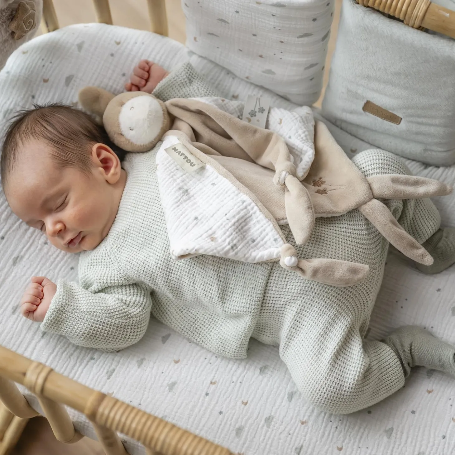 Nattou Maxi Doudou Loulou Âne Caramel