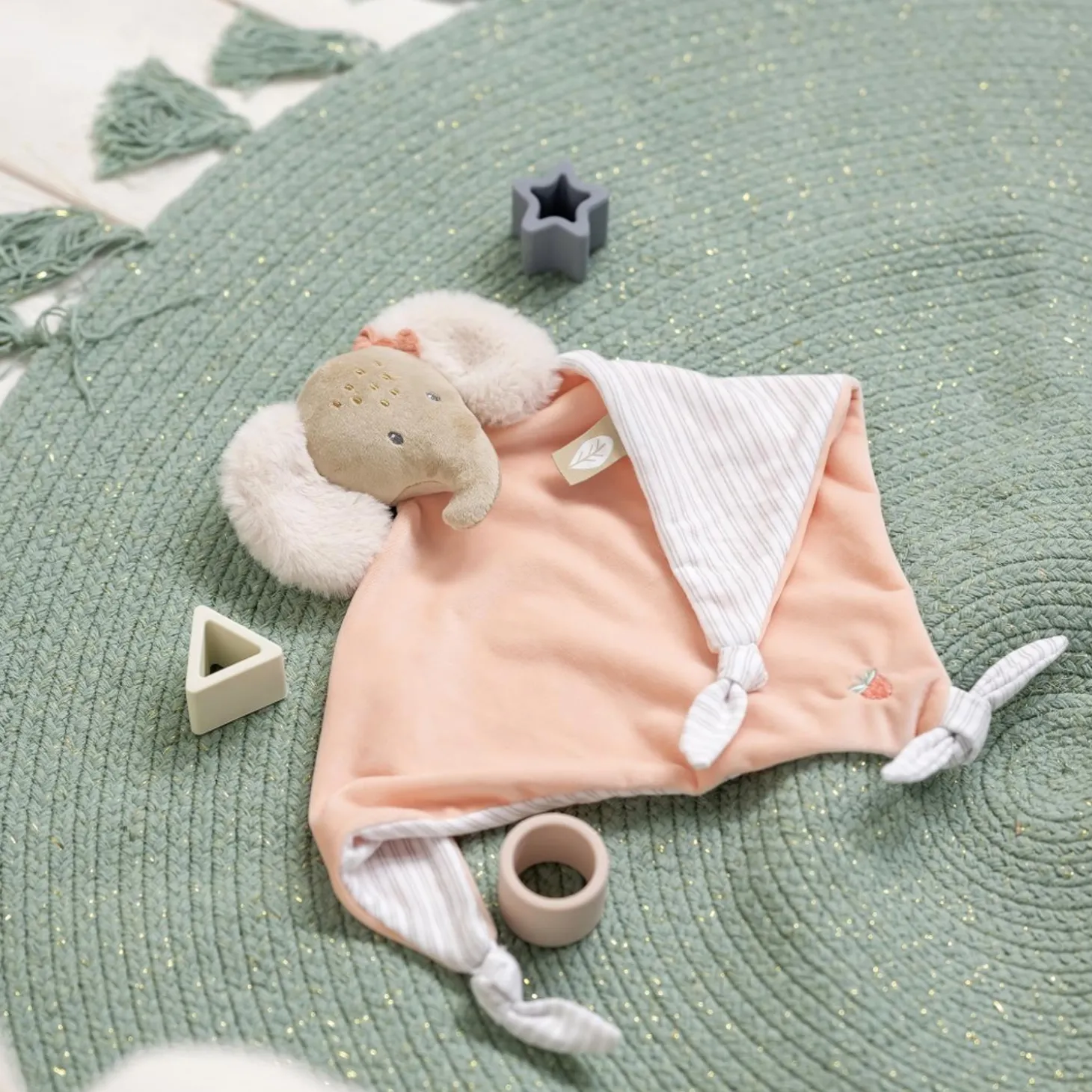 Nattou Maxi Doudou éléphant Oli Rose