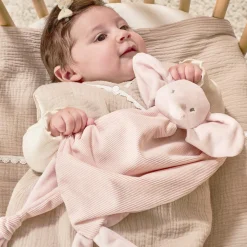 Nattou Maxi Doudou Éléphant Velours Côtelé Fanfan Rose