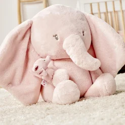 Nattou                    Maxi Peluche Éléphant Longs Poils Fanfan    Rose
