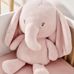 Nattou                    Maxi Peluche Éléphant Longs Poils Fanfan    Rose