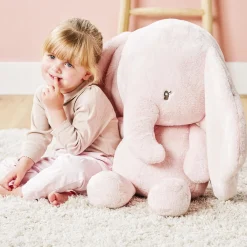 Nattou                    Maxi Peluche Éléphant Longs Poils Fanfan    Rose