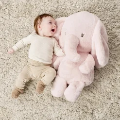 Nattou                    Maxi Peluche Éléphant Longs Poils Fanfan    Rose