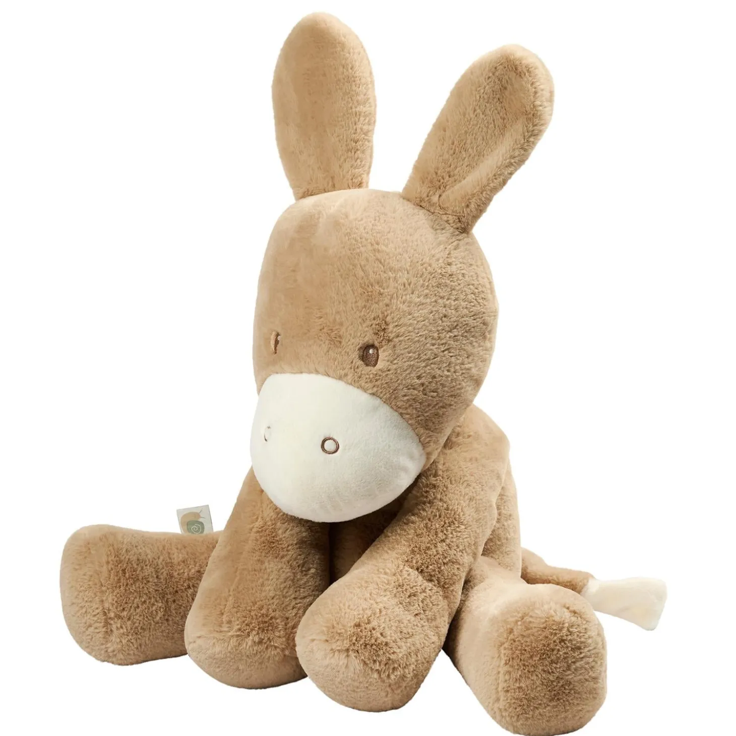 Nattou Maxi Peluche Âne Longs Poils Loulou Caramel