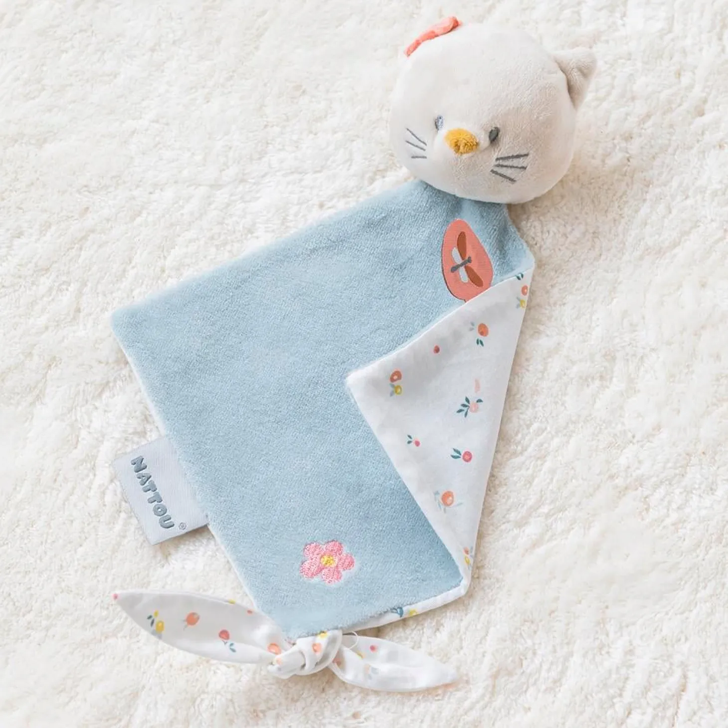 Nattou Mini doudou chat Mila, Zoé et Lana Beige