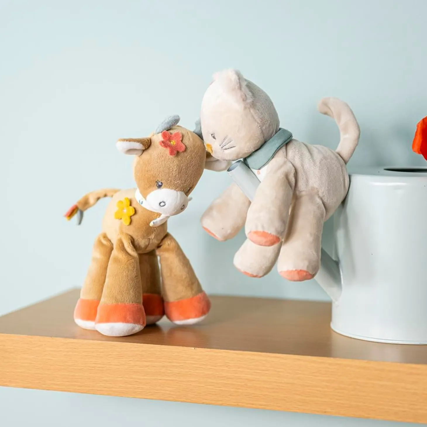 Nattou Mini peluche chat Mila, Zoé et Lana Beige