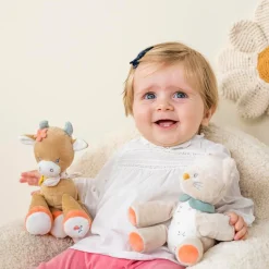 Nattou Mini peluche chat Mila, Zoé et Lana Beige