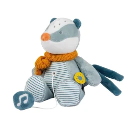 Nattou                    Mini Peluche musicale Felix le blaireau Felix et Leo    Bleu