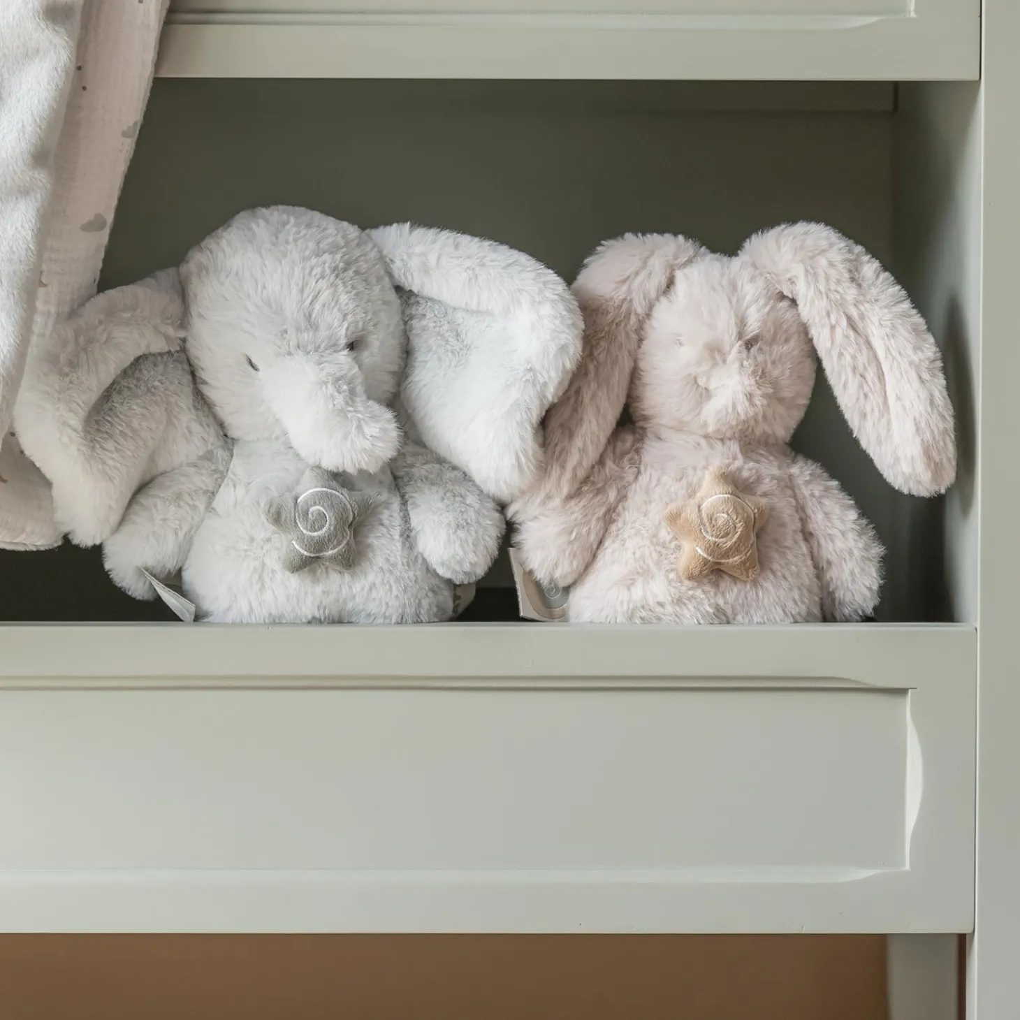 Nattou Mini Peluche Musical Loulou Éléphant Vert tilleul