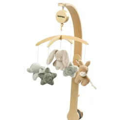 Nattou Mobile Musical Potence Bois Loulou Vert/Bois Naturel