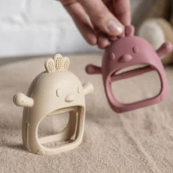 Nattou Moufle de dentition Silicone Vieux Rose