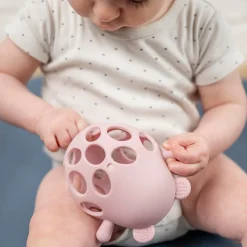 Nattou Ours hochet avec balle Silicone Rose