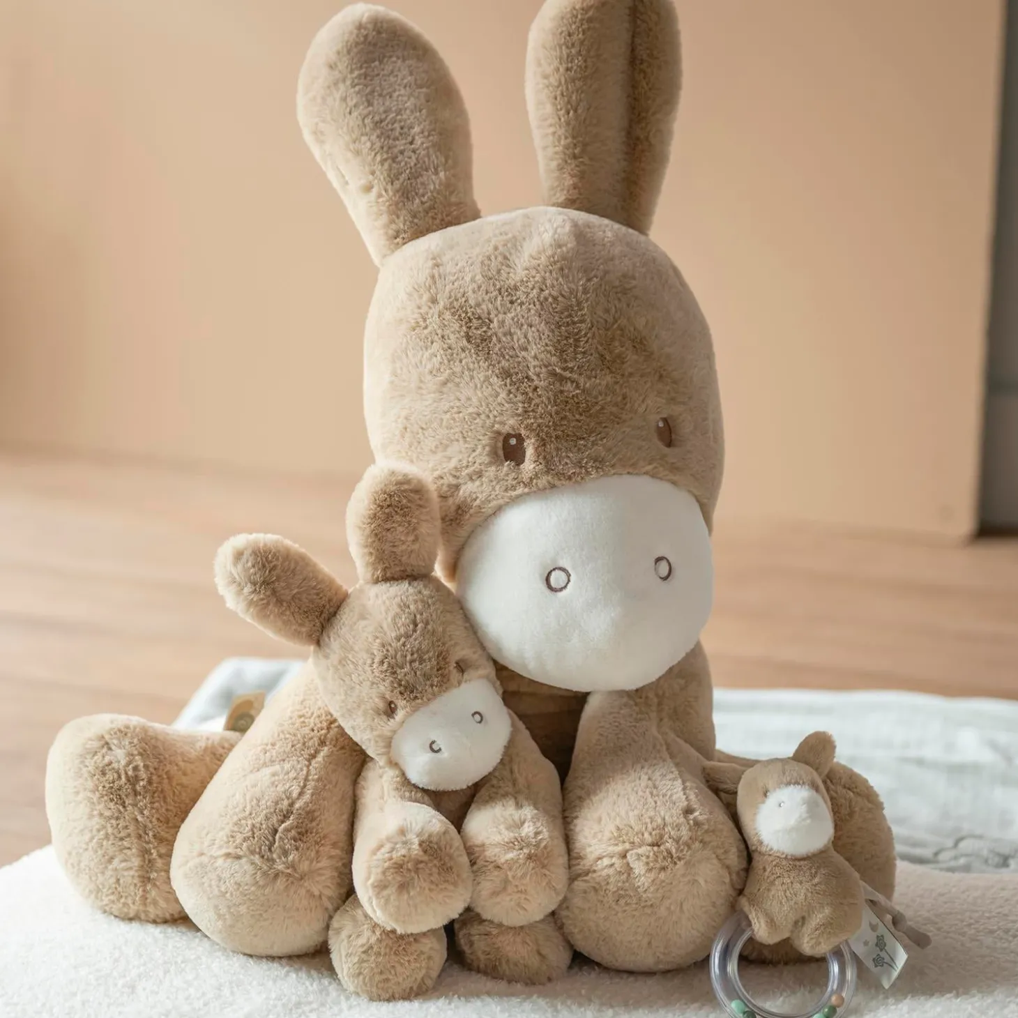 Nattou Peluche Loulou Âne Caramel