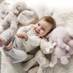 Nattou                    Peluche Éléphant Longs Poils Fanfan    Rose            30 cm
