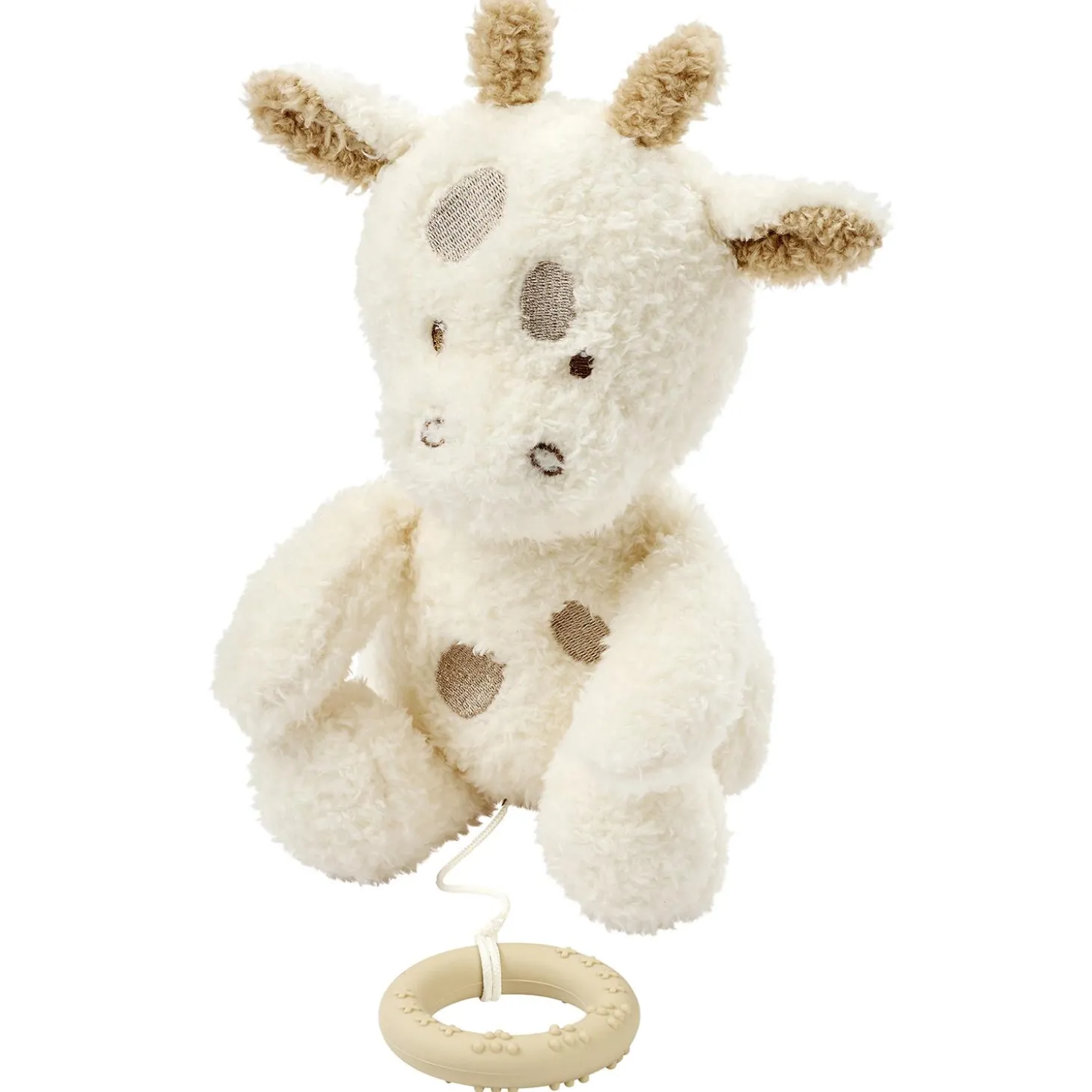 Nattou Peluche musicale Bébé Girafe Bouclette Teddy Ecru