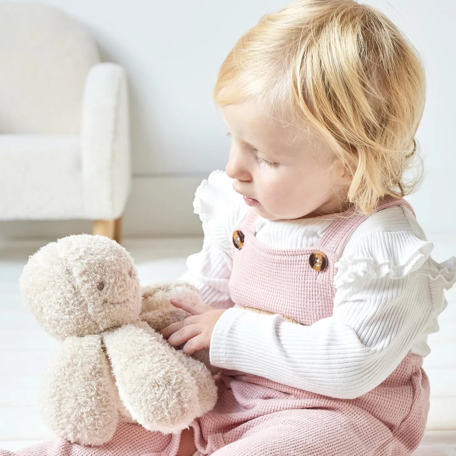 Nattou Peluche pieuvre d'activité Teddy Écru