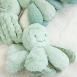 Nattou Peluche Pieuvre hochet longs poils Lapidou Vert tilleul
