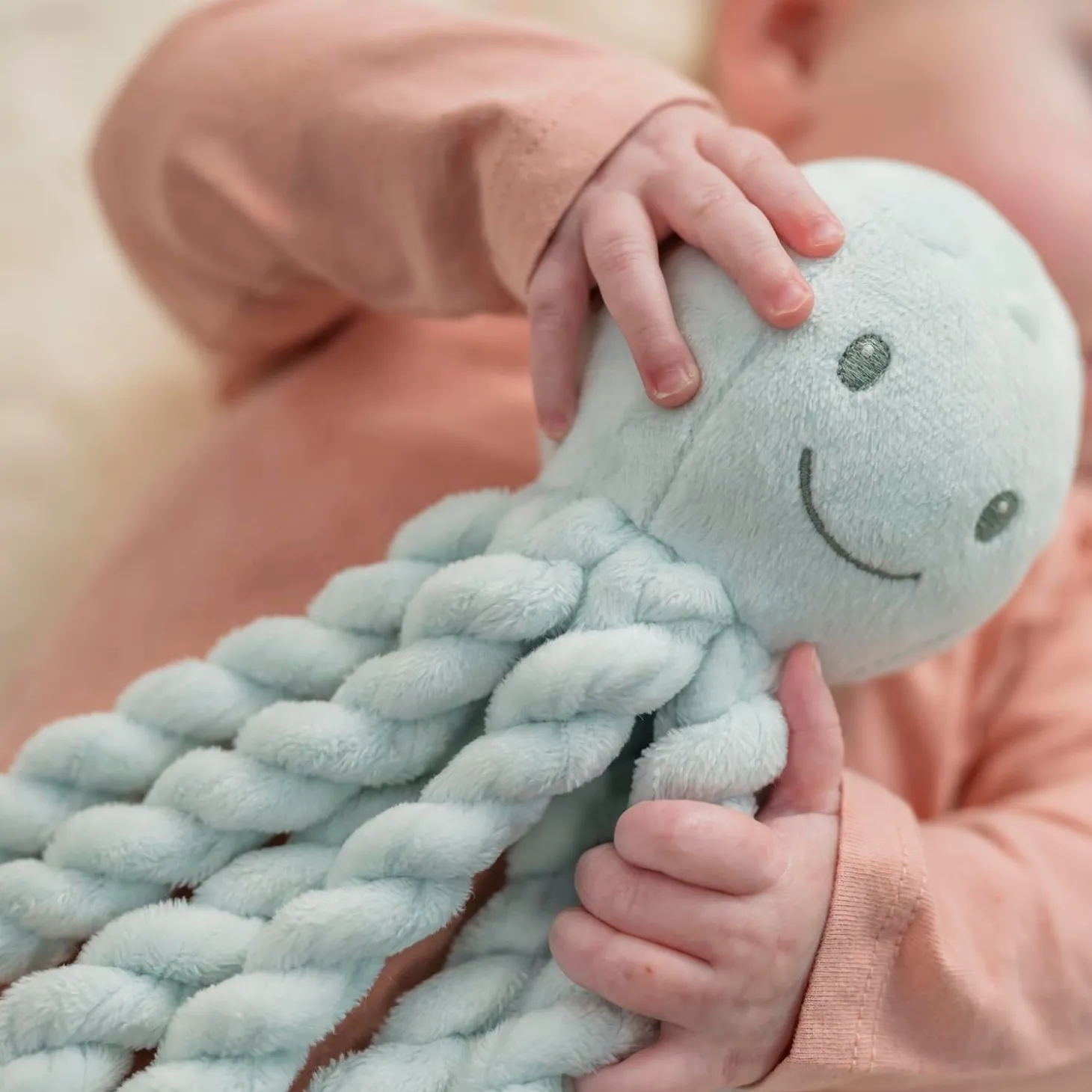 Nattou Peluche Pieuvre Lapidou Bleu ciel