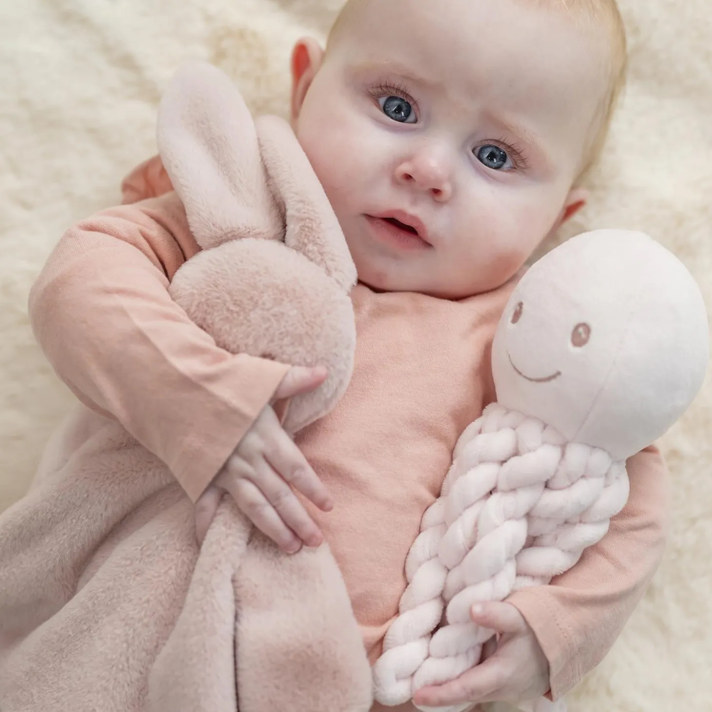 Nattou Peluche Pieuvre Lapidou Rose pastel