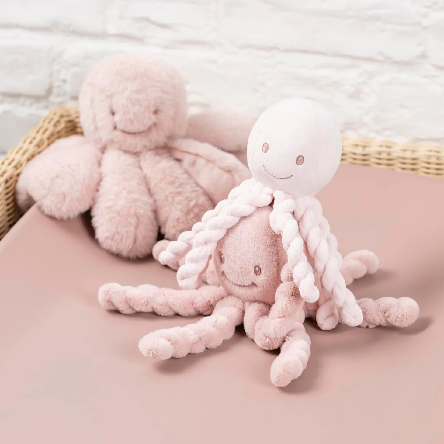 Nattou Peluche Pieuvre Lapidou Rose pastel