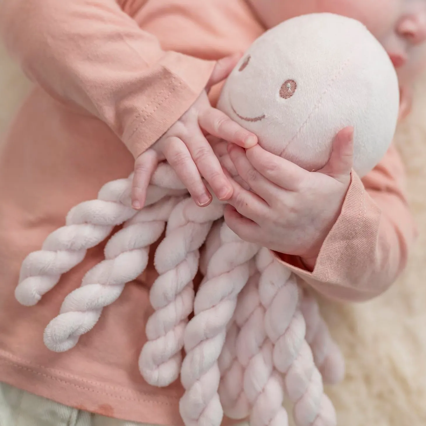 Nattou Peluche Pieuvre Lapidou Rose pastel