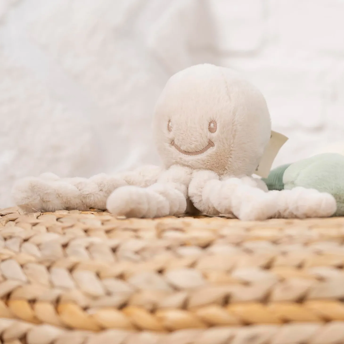 Nattou Peluche Pieuvre Toudous Lapidou Sable