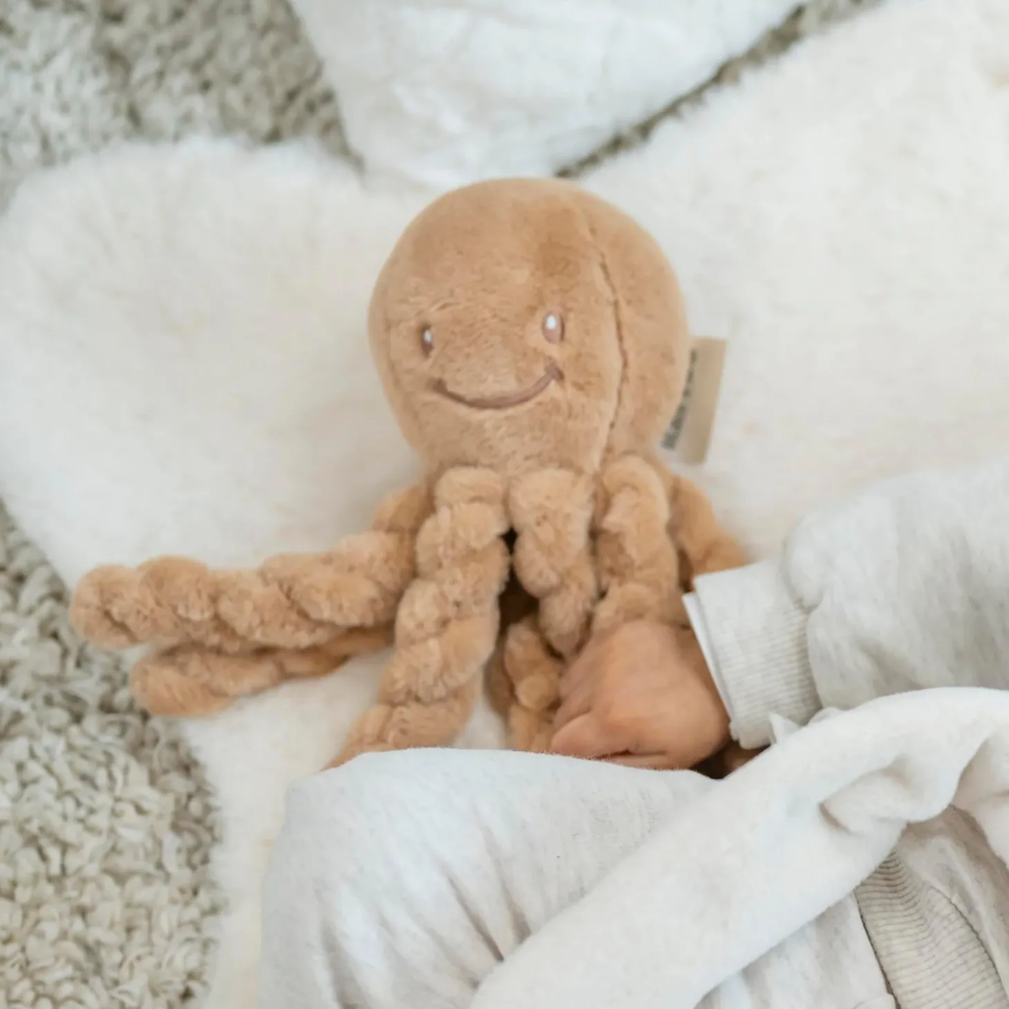 Nattou Peluche Pieuvre Toudous Lapidou Beige ambré