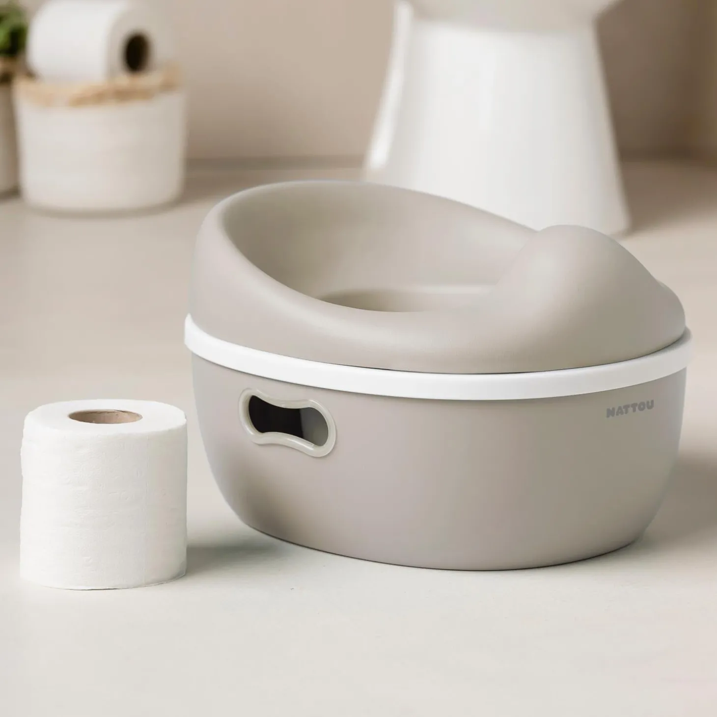 Nattou Pot pour bébé 3 en 1 Potty Beige