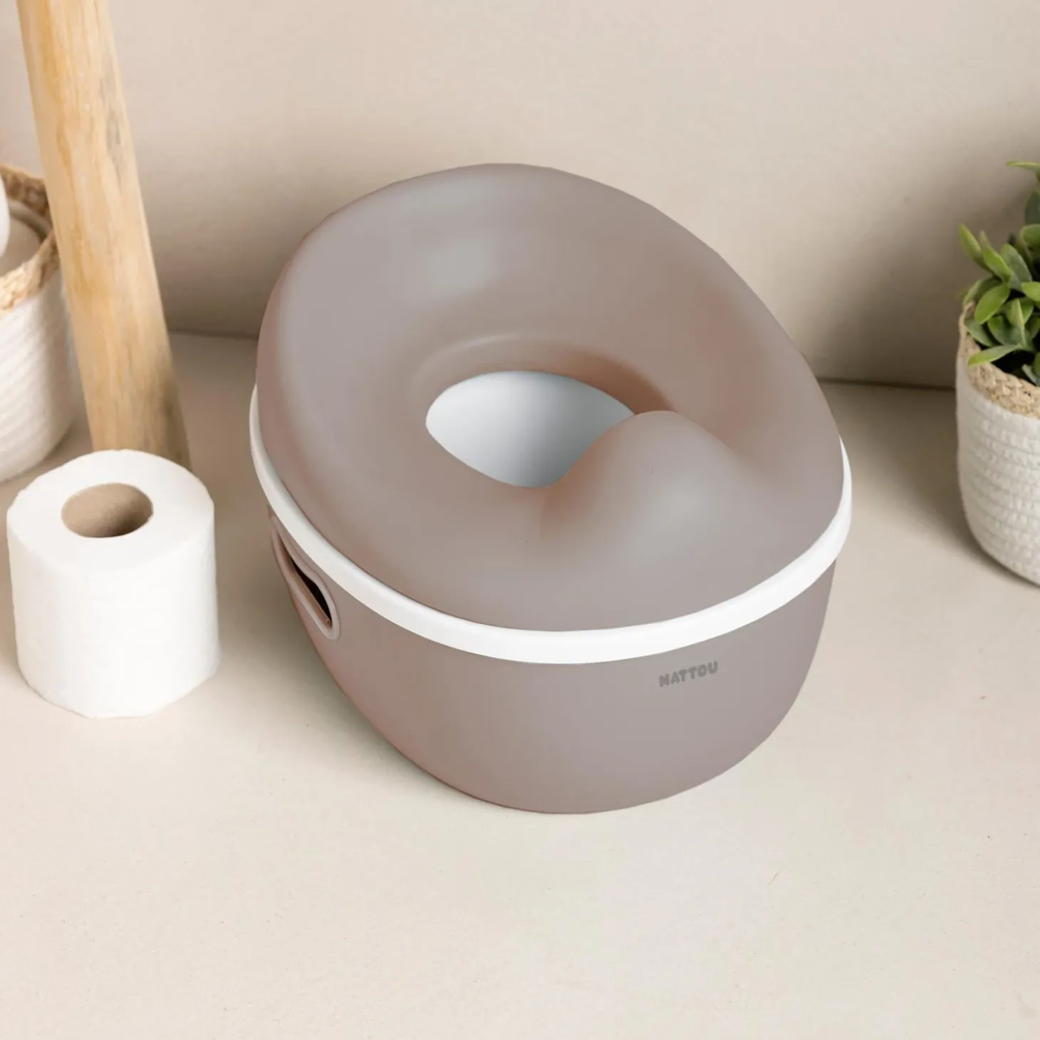 Nattou Pot pour bébé 3 en 1 Potty Taupe