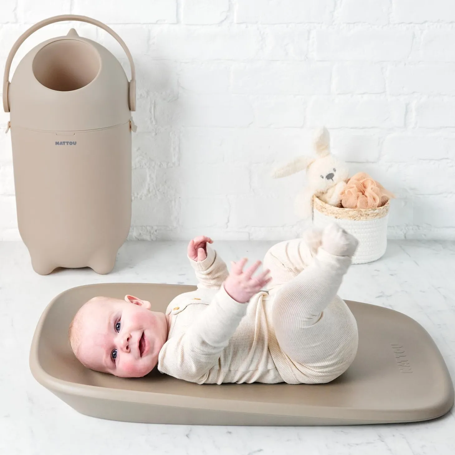 Nattou Poubelle à couche Dropy Taupe