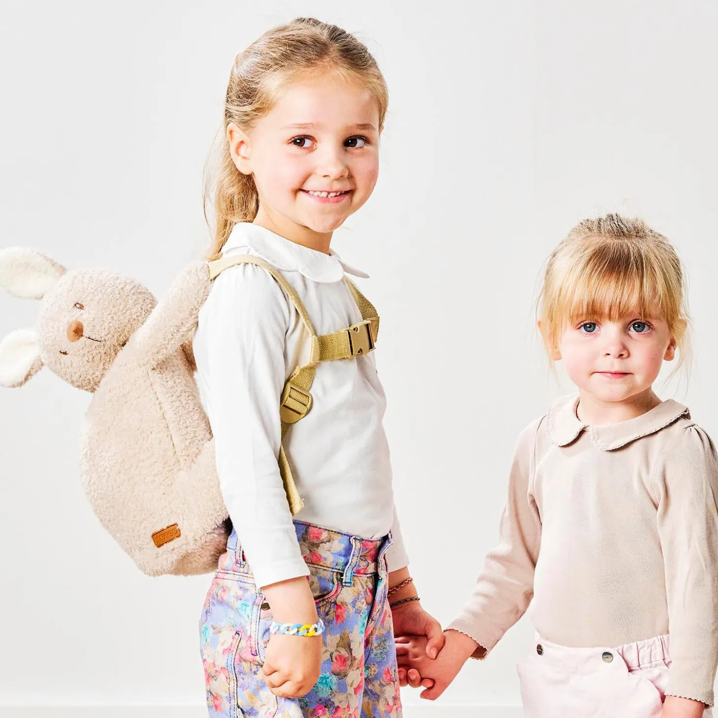 Nattou Sac à dos Peluche Lapin Teddy Beige