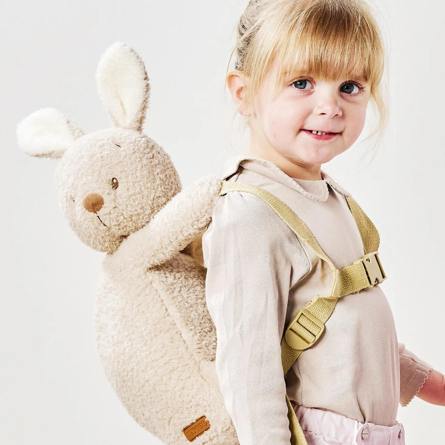 Nattou Sac à dos Peluche Lapin Teddy Beige