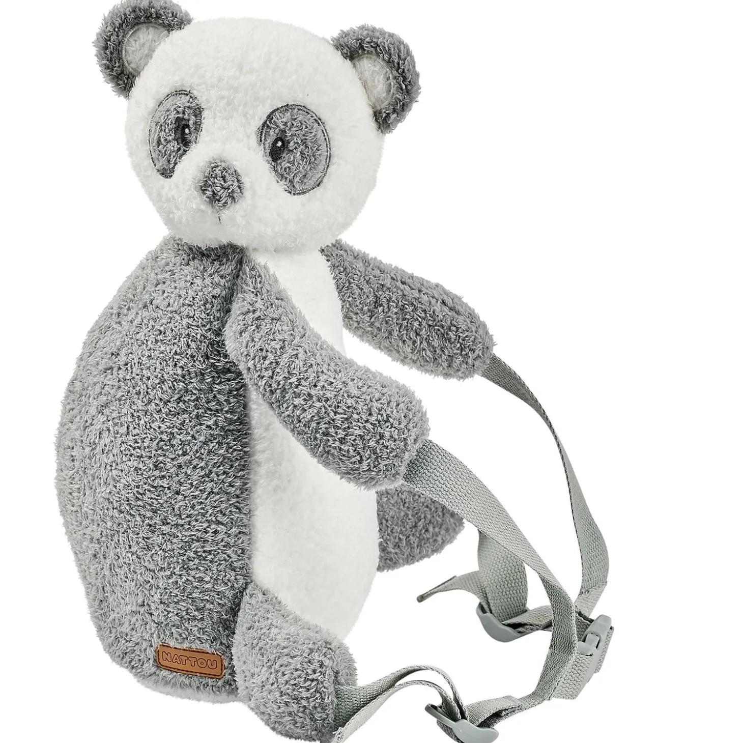 Nattou Sac à dos Peluche Panda Teddy Gris